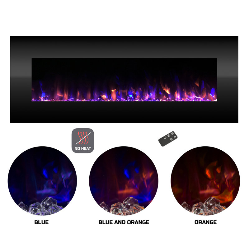 Orren Ellis Quevedo No Heat Wall Mounted Electric Fireplace