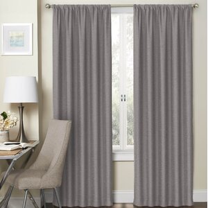 Dunstable Solid Blackout Thermal Rod Pocket Curtain Panels (Set of 2)