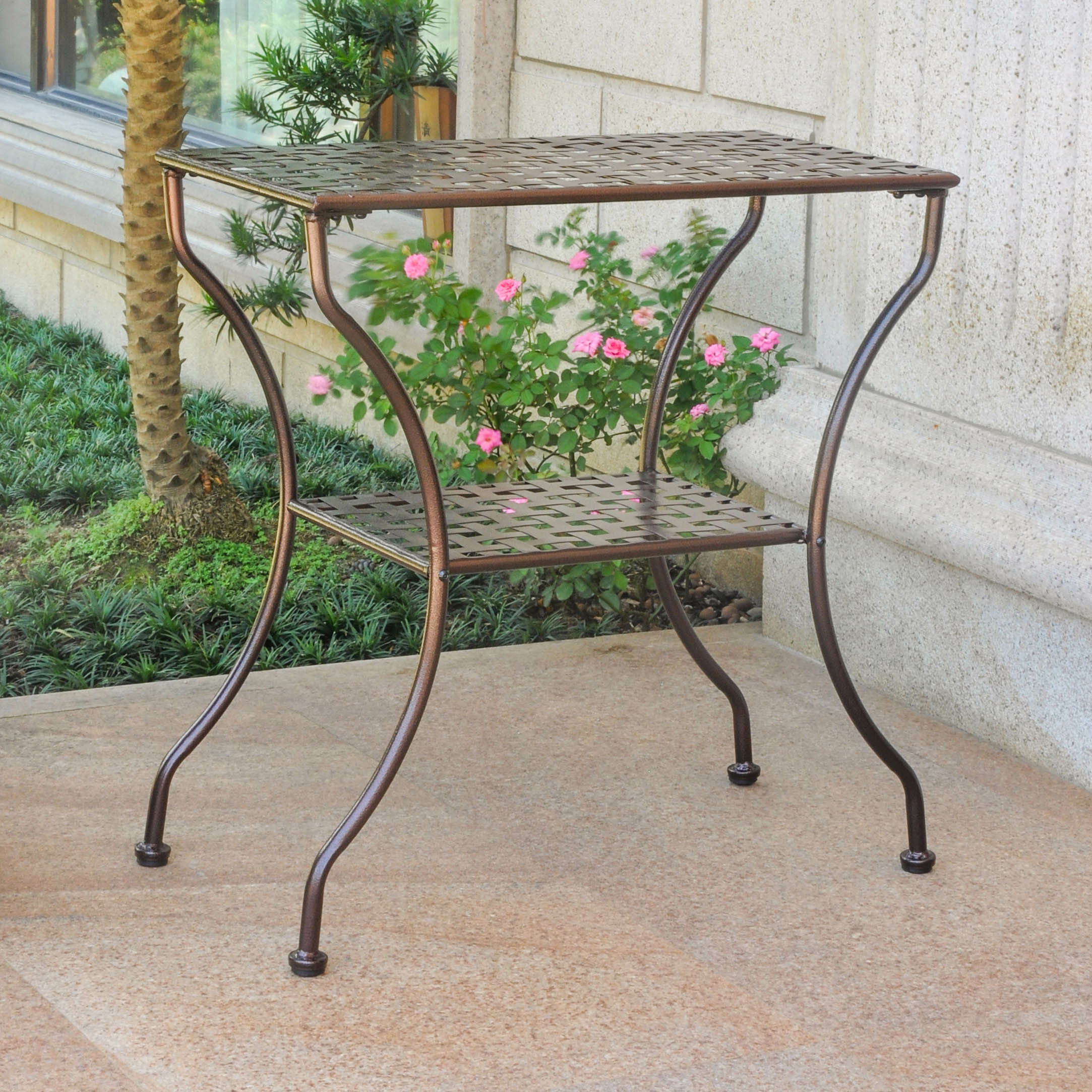 wrought iron buffet table outdoor