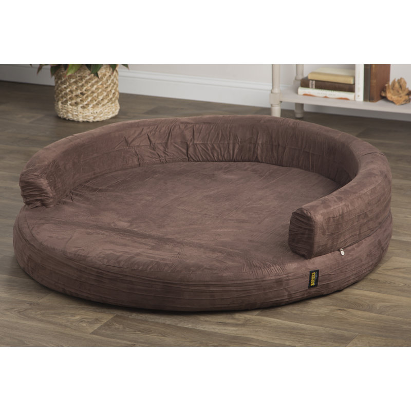 fala deluxe orthopedic memory foam bolster dog bed