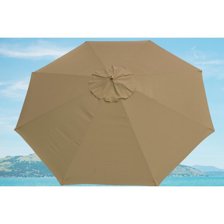WYI 9 Ft 6 Ribs Patio Umbrella Replacement Canopy Outdoor Umbrella Replacement Top Market Table Deck Garden Replacement Parasol Umbrella Canopy Cover Canopy Only 