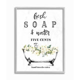 Fresh Soap And Water Bath Tub Bathroom Design - Graphic Art Print
