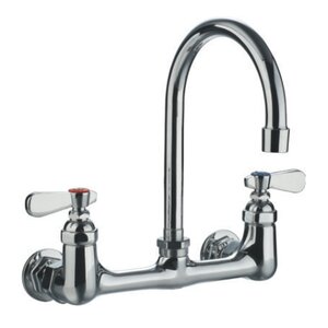 Double Handle Wall Mount Utility Faucet