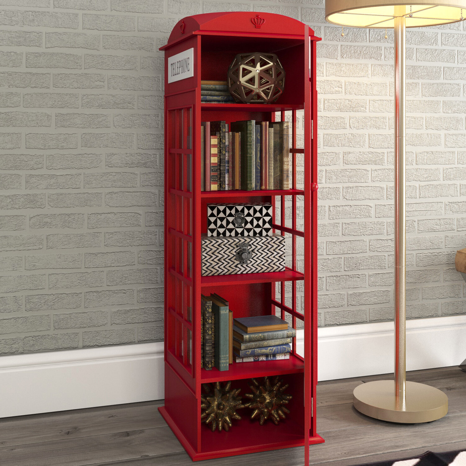 Rodriques Phone Booth Storage Accent Cabinet Reviews Birch Lane