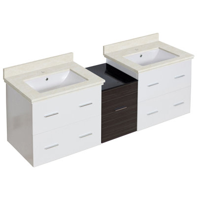 Home Decorators Collection Provence 62 In W X 22 In D Double Sink Vanity In Blue With Marble Va Marble Vanity Tops Double Sink Vanity Small Bathroom Vanities