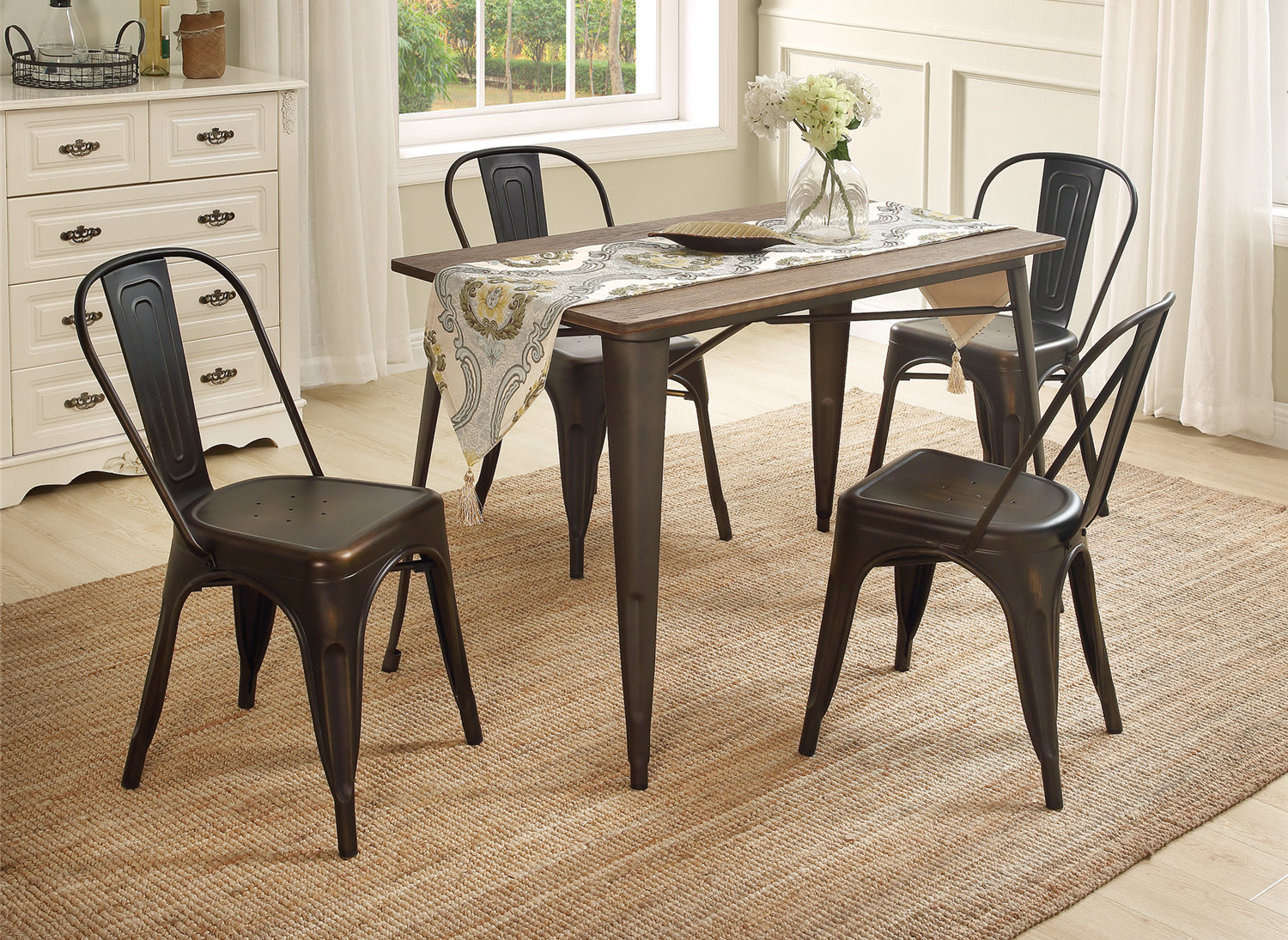 17 Stories Borum 5 Piece Dining Set Wayfair