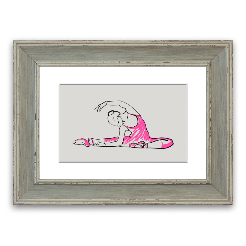 East Urban Home Gerahmtes Poster Ballerina In Blau Und Grau 2 Kinderzimmer Wayfair De