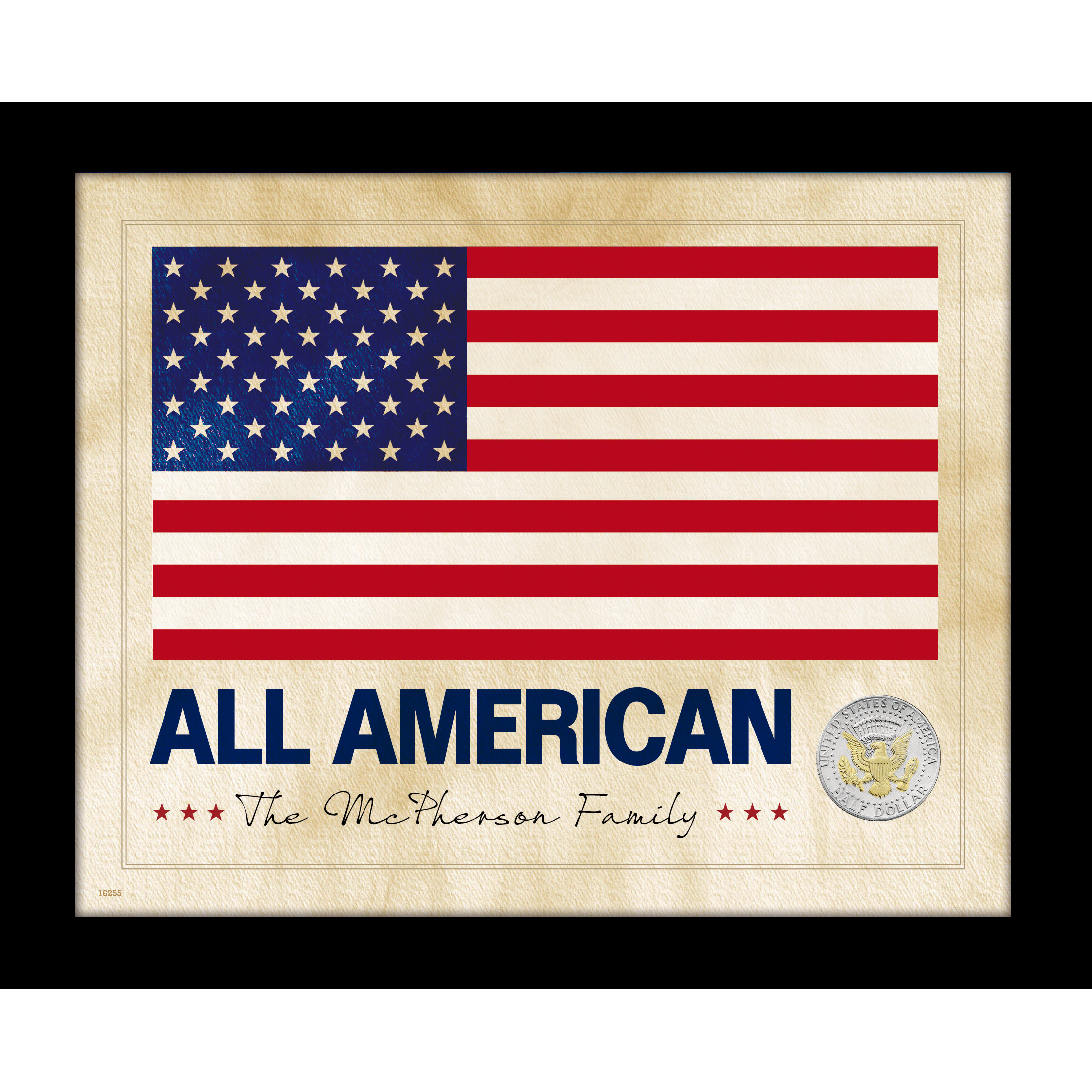 Charlton Home Personalized American Family Picture Frame Textual Art Print On Paper Wayfair