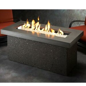 Key Largo Crystal Fire Pit Table with Base