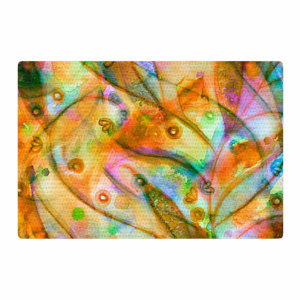 Ebi Emporium Flourish Floral Orange Area Rug
