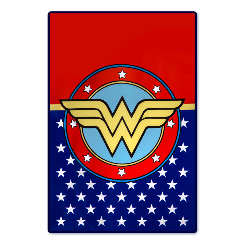 Crover Dc Comics Wonder Woman Logo Red Blue Area Rug Wayfair