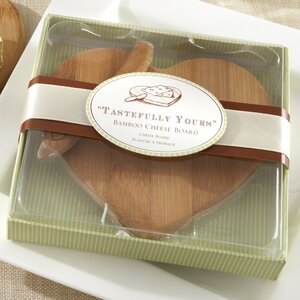 Clarkton Heart-Shaped Bamboo Cheese Board (Set of 10)