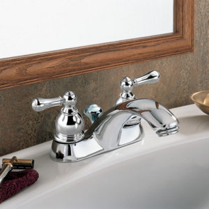 Hampton Centerset Double Handle Bathroom Faucet with Drain Assembly