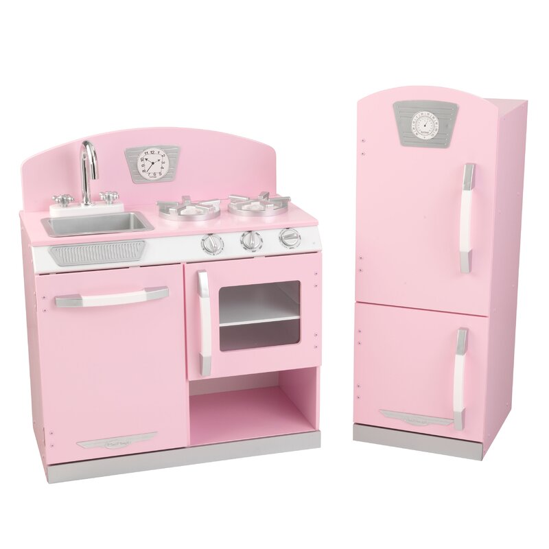 pink kitchen set