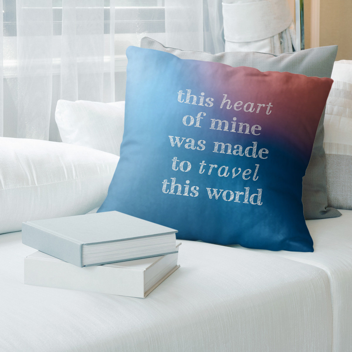 East Urban Home Handwritten Travel Love Quote Pillow Cover Wayfair