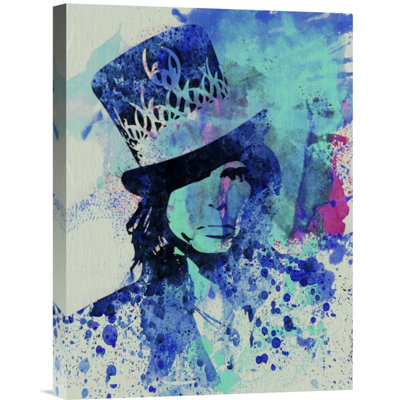 Steven Tyler Watercolor Painting Print on Canvas Naxart Size 32 H x 24 W x 15 D