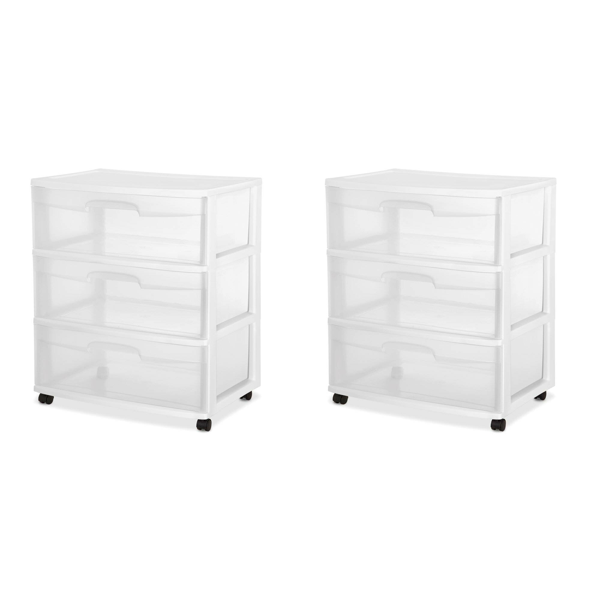 Sterilite 3 Drawer Wide Cart Wheel Replacement 4 Pack
