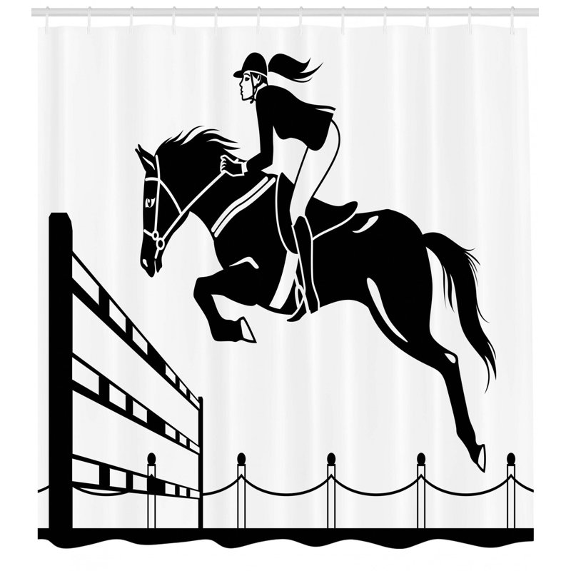 Female horseback rider black metal single wall hook