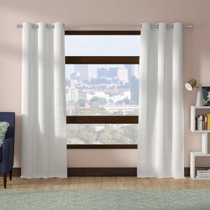 Beams Solid Blackout Thermal Grommet Curtain Panels (Set of 2)
