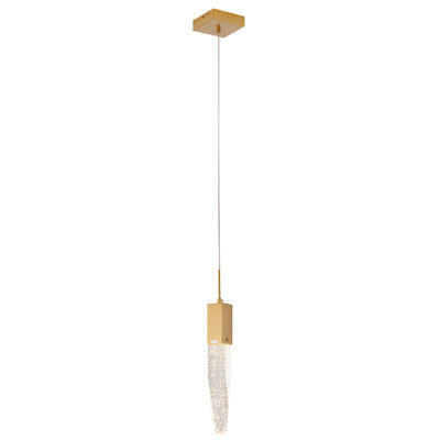 Elsmere 1 - Light Crystal Pendant With Black Frame