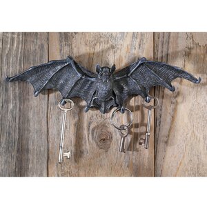 Vampire Bat Wall Sculpture Key Holder