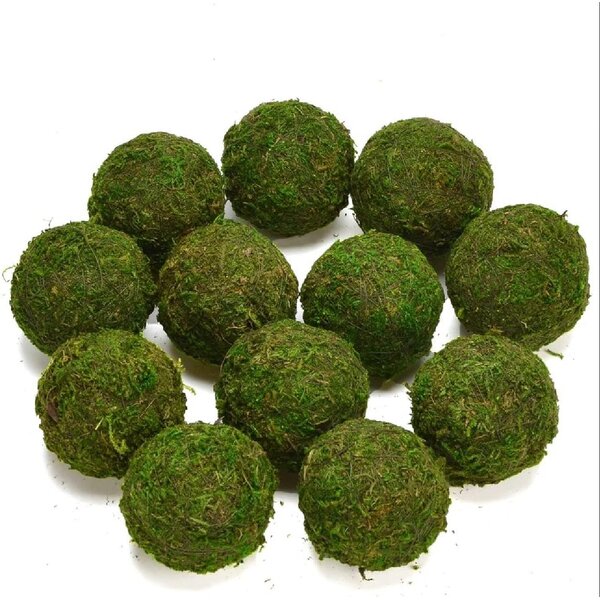 13 Faux Green Moss/Decorative Bowl Fillers/Crafts/Fairy Garden Assorted Shapes 