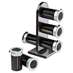 Zero Gravity Countertop 6 Jar Spice Jar & Rack Set