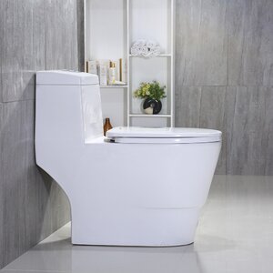 Dual Flush Elongated One-Piece Toilet