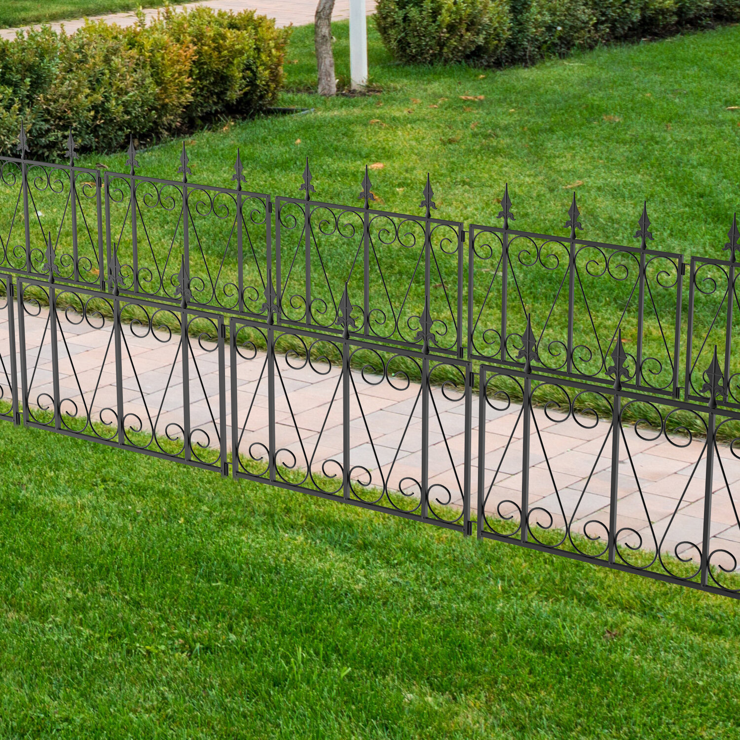 Furniture Friend 24 X 24 Garden Home Decorative Garden Metal Fence 4 Panels In Total Reviews Wayfair Ca