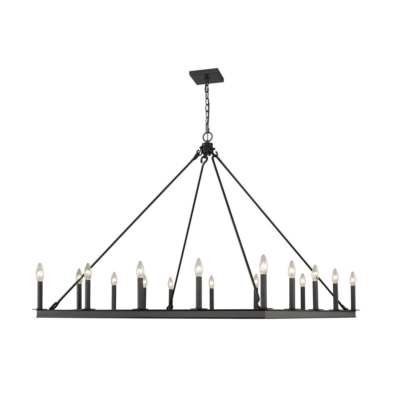 Gracie Oaks Jordan Lee 16 Light Candle Style Geometric Chandelier Wayfair