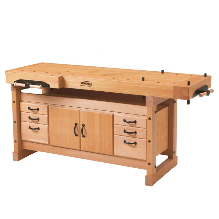Sjobergs Elite 2000 76 W Wood Top Workbench And Cabinet Combo