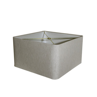 Linen Square Lamp Shade ( Spider ) in Textured Oatmeal