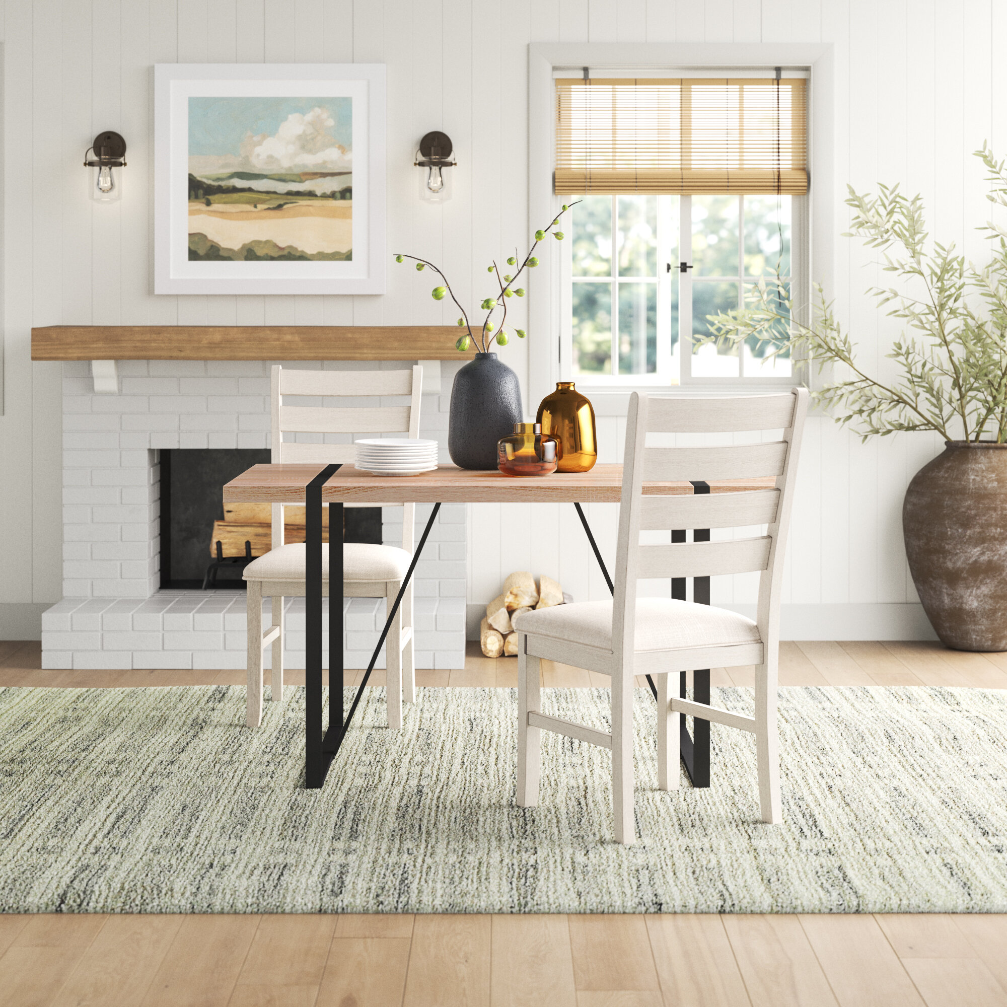 tyrel rectangular farmhouse dining table latitude run