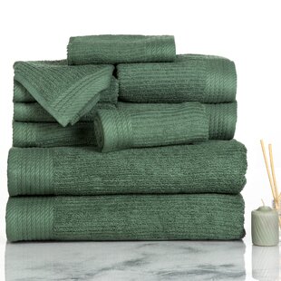 seafoam green hand towels