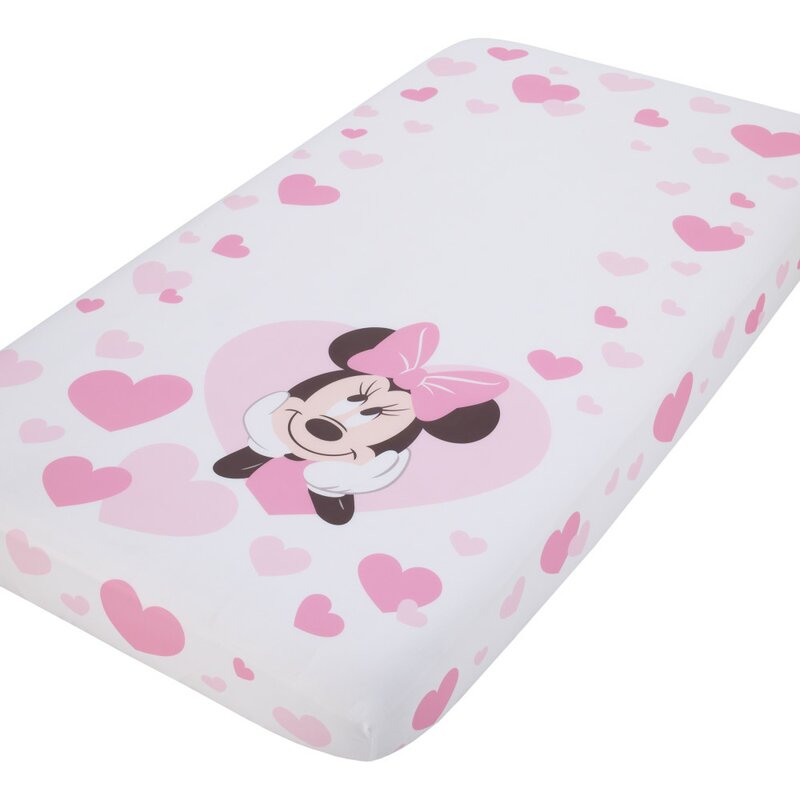 minnie mouse fitted crib sheet