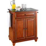 Cambridge Kitchen Cart with Granite Top by Three Posts