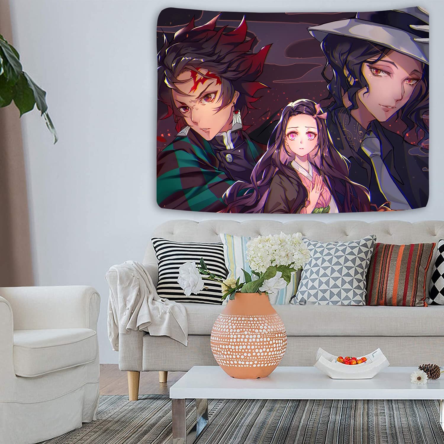 East Urban Home Anime Tapestry Japanese Comic Cartoon Wall Hanging Background For Living Room Wall Art Themed Party Fans Gift Boys Girls Bedroom Dorm Decor 004 60 40 Wayfair