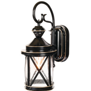 Langport 1-Light Black Outdoor Wall Lantern