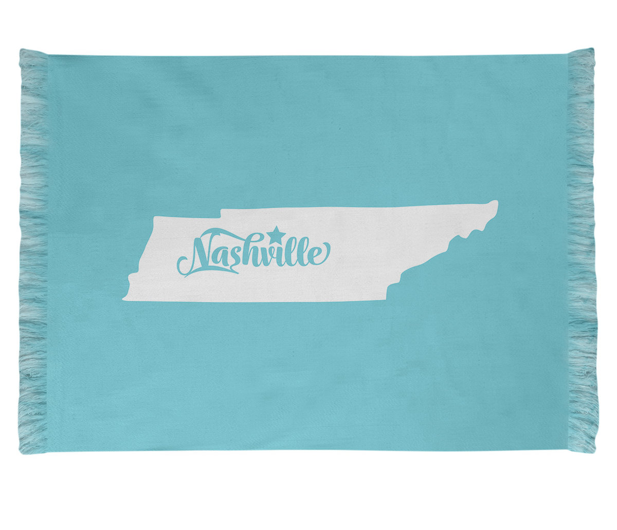 East Urban Home Nashville Tennessee Blue Area Rug Wayfair