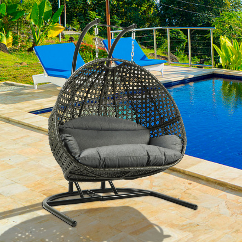 Ojia Double Seats Round Shape Egg Hanging Chair Patio Swing Wayfair