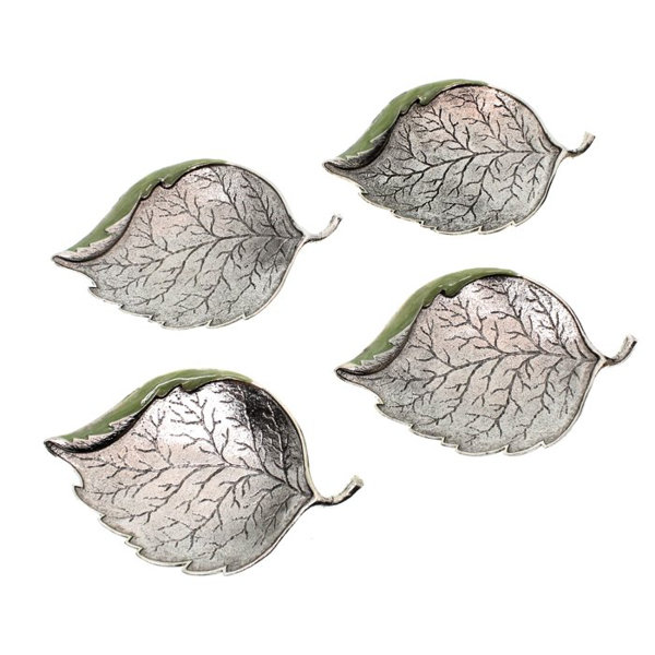 East Urban Home Small Leaf 4 Piece Decorative Plate Set Wayfair