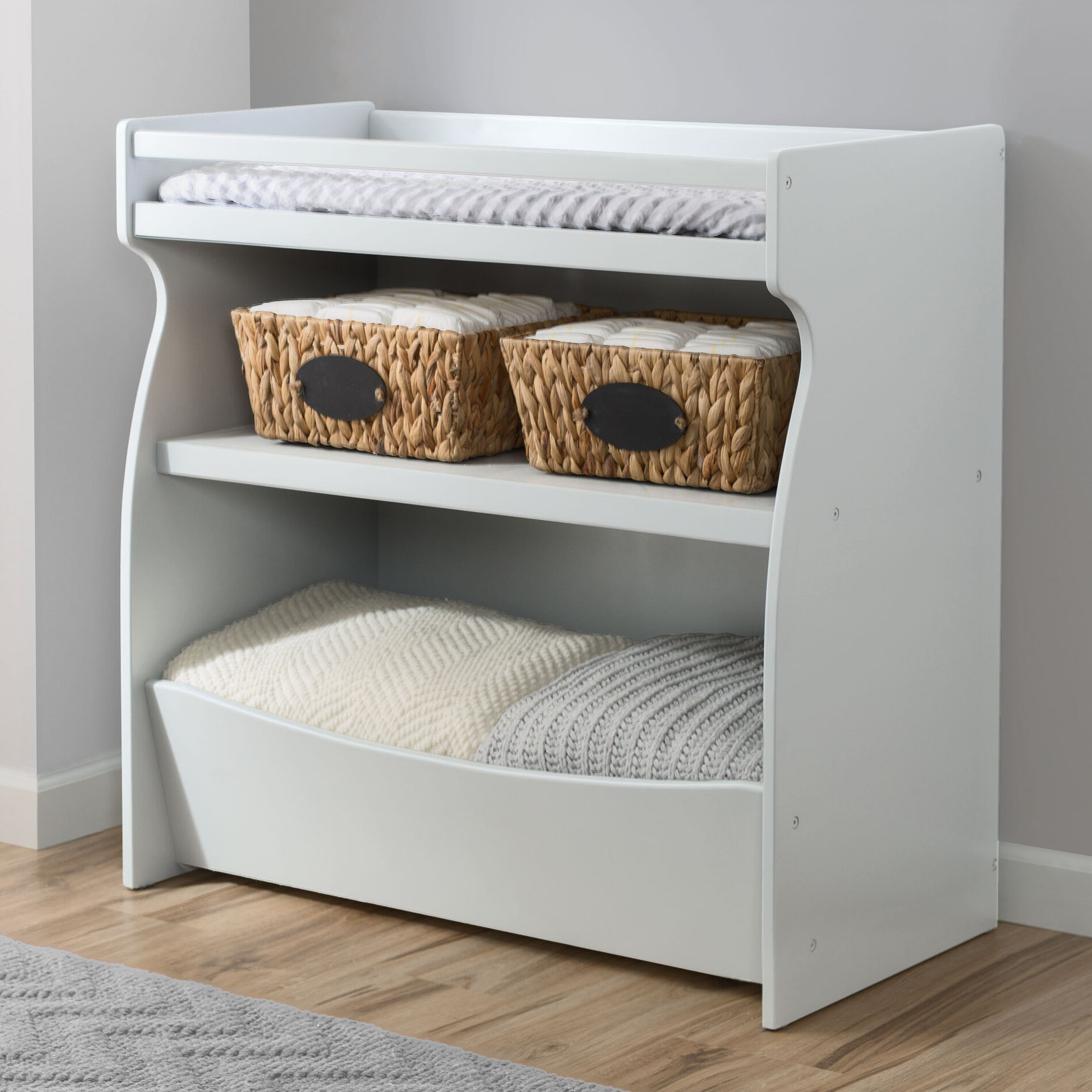 delta changing table with drawer