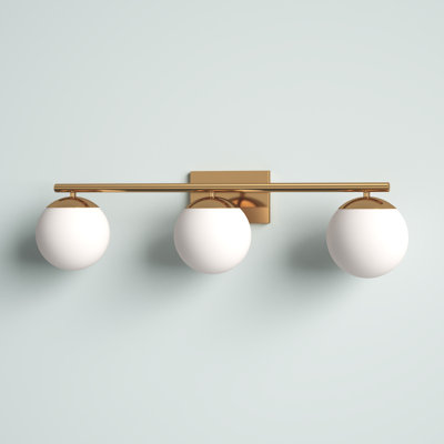 Bradwell 3-Light Dimmable Gold Bath Bar