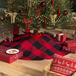 christmas tree skirts youll love wayfair cotton wrapped christmas tree