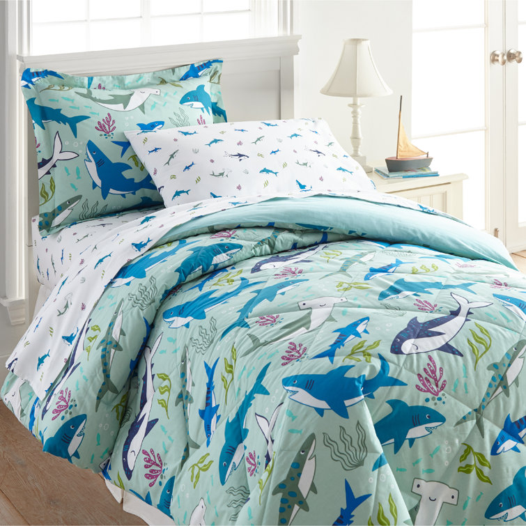 shark bed set twin