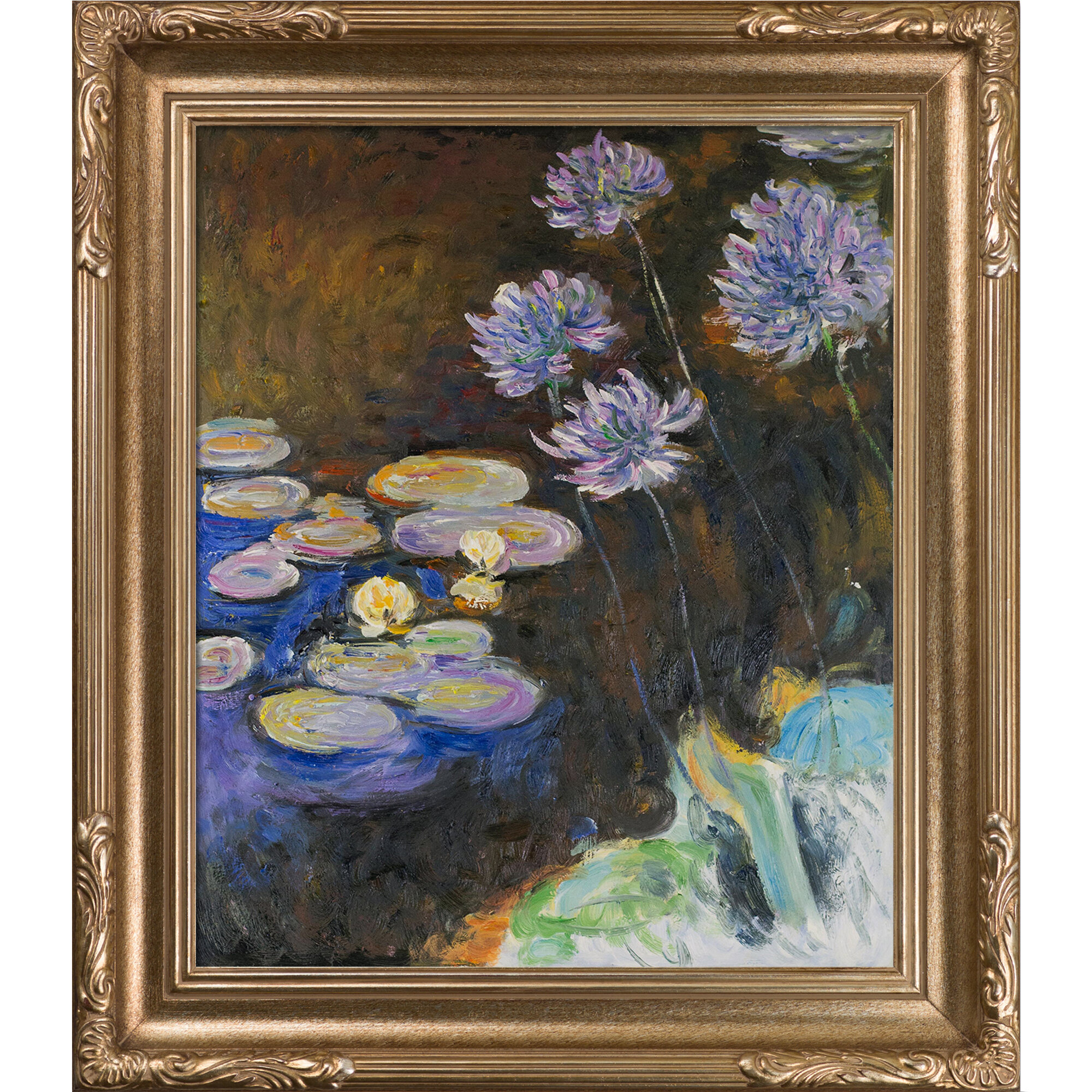 Water Lilies by Claude Monet Handmade Oil Painting Reproduction on Canvas 