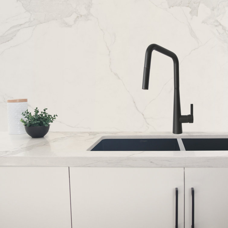 Stylish Pull Down Single Handle Kitchen Faucet Reviews Wayfair