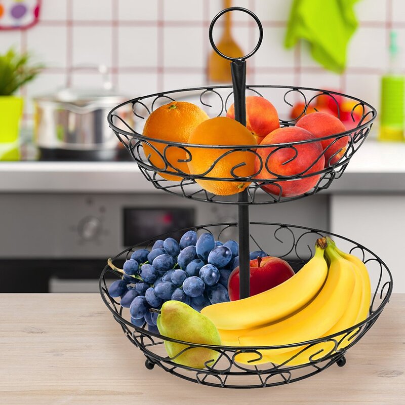 Fleur De Lis Living Pless Tiered Fruit Basket & Reviews | Wayfair