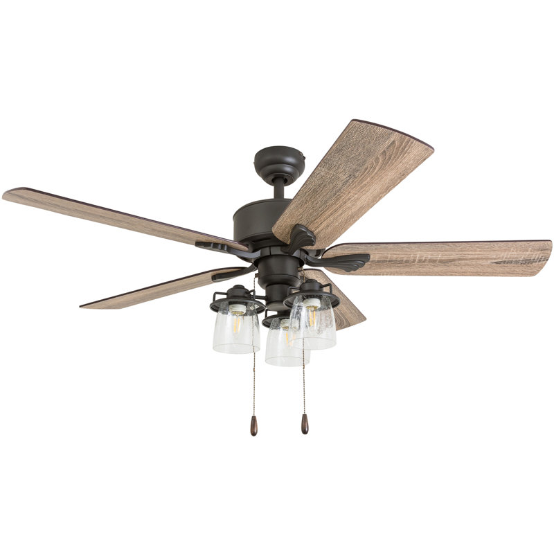Three Posts 52 Sheyla 5 Blade Standard Ceiling Fan With Pull Chain And Light Kit Included Reviews Wayfair Blade 1, blade 2, blade 3. 52 sheyla 5 blade standard ceiling fan with pull chain and light kit included