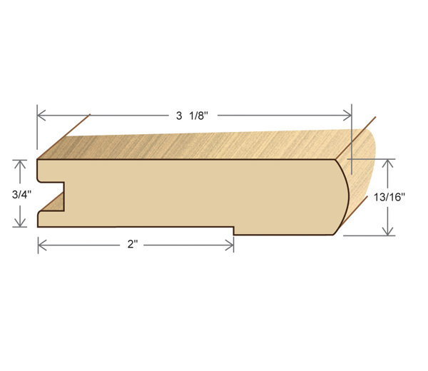 Artistic Finishes 0 75 X 3 125 X 78 White Ash Stair Nose Wayfair
